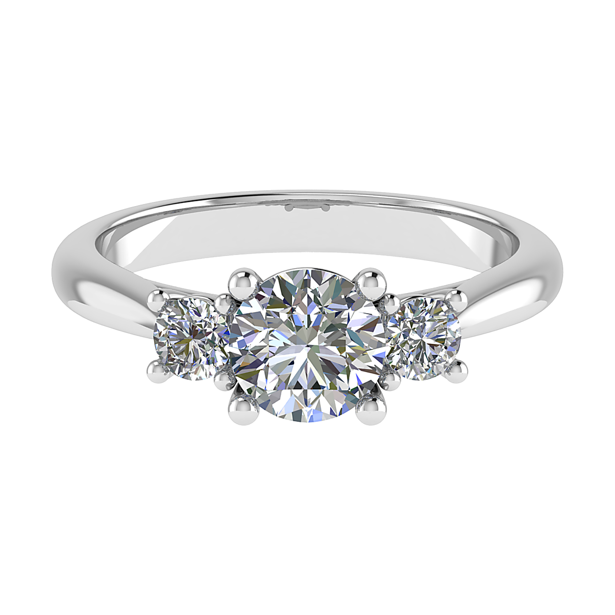 Three-Stone Diamond Engagement Ring